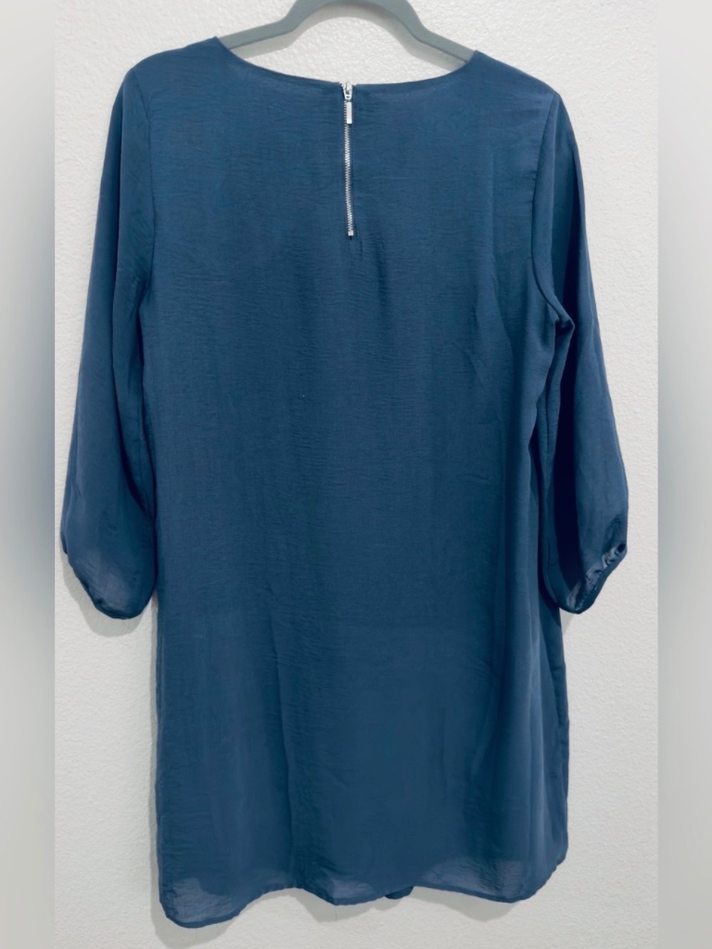 H&M slate blue knee-length dress - Picture 3 of 4